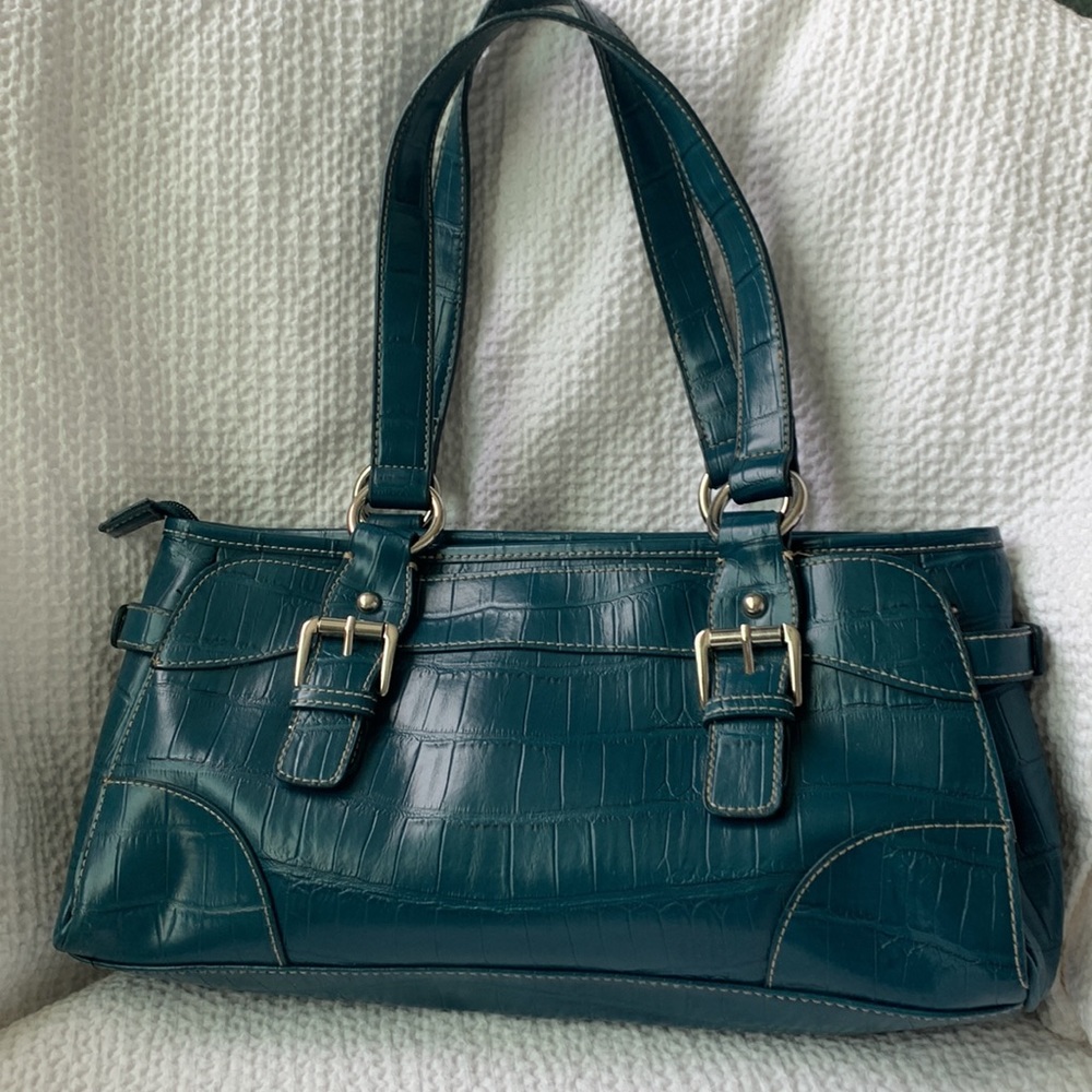 East5th Peacock Blue Satchel Bag